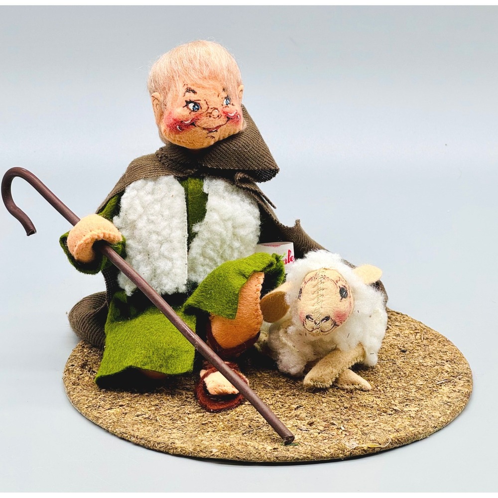 Annalee Doll Nativity Shepherd with Lamb 1988 Vintage Made in USA